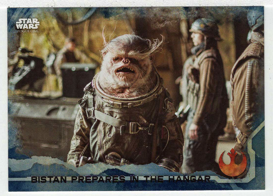 Bistan Prepares in The Hangar (Trading Card) - Star Wars - A Star Wars Story Series 1 : Rogue One BLUE - 2016 Topps # 88 - Mint