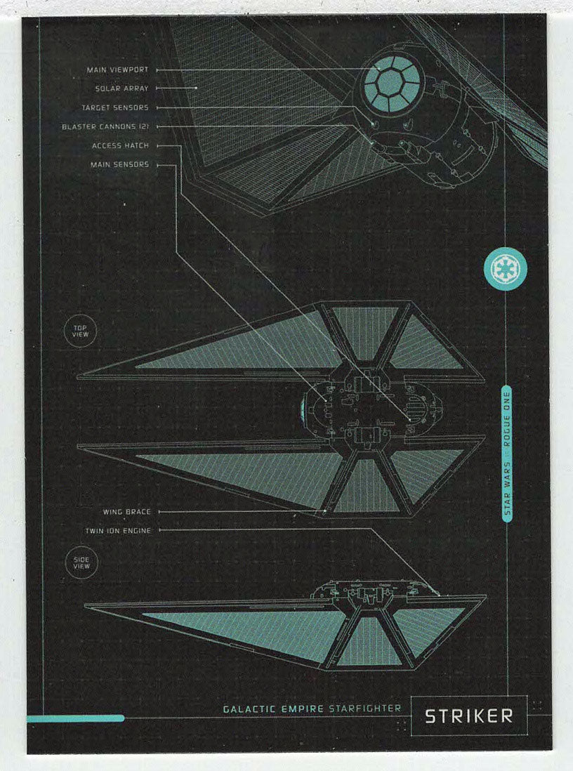 Striker - Blueprints of Ships and Vehicles (Trading Card) - Star Wars - A Star Wars Story Series 1 : Rogue One - 2016 Topps # BP4 - Mint