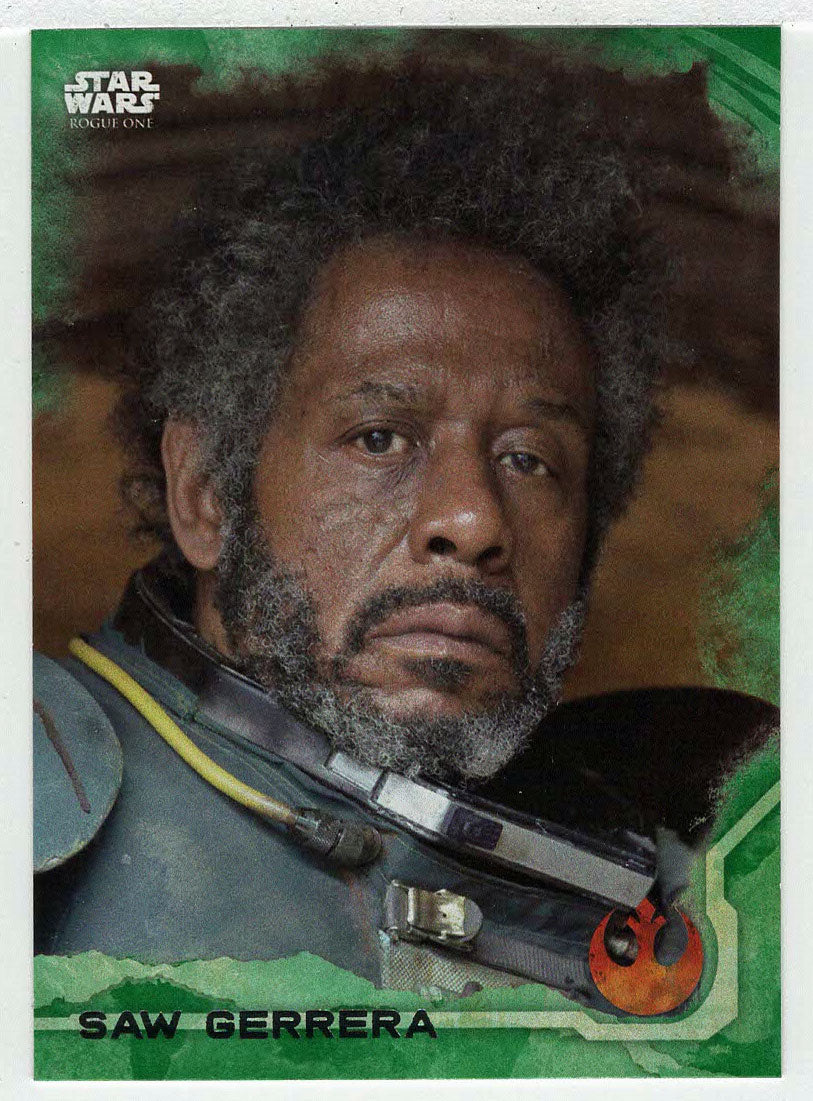 Saw Gerrera (Trading Card) - Star Wars - A Star Wars Story Series 1 : Rogue One GREEN - 2016 Topps # 6 - Mint