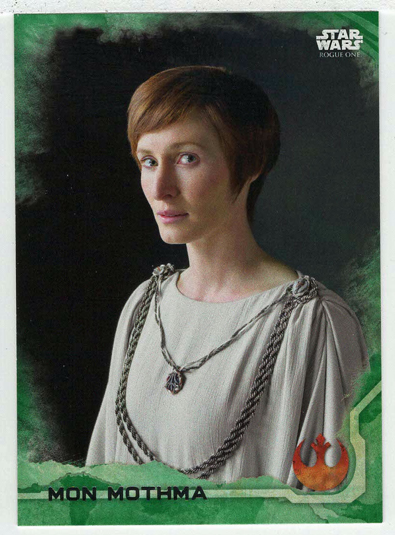 Mon Mothma (Trading Card) - Star Wars - A Star Wars Story Series 1 : Rogue One GREEN - 2016 Topps # 8 - Mint