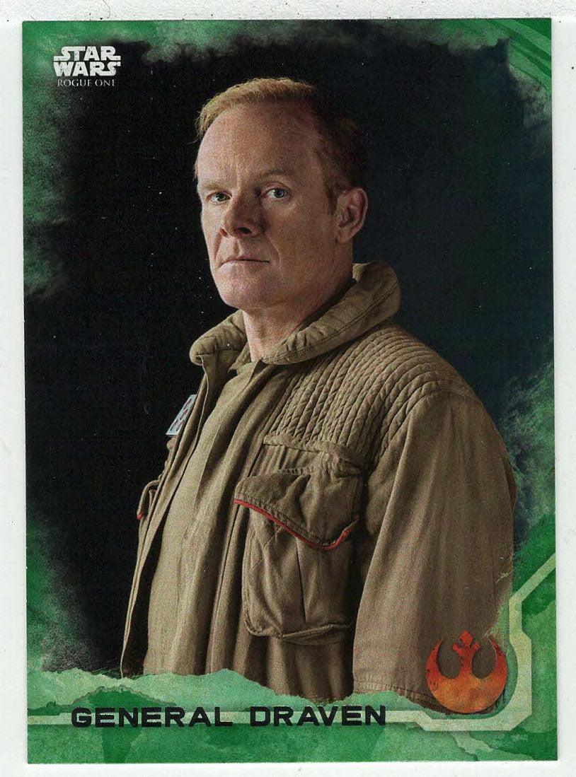 General Draven (Trading Card) - Star Wars - A Star Wars Story Series 1 : Rogue One GREEN - 2016 Topps # 10 - Mint