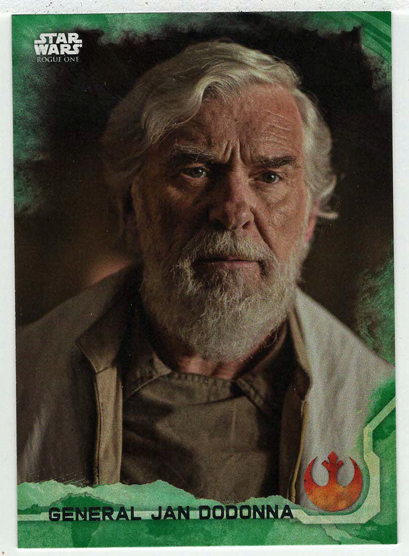General Jan Dodonna (Trading Card) - Star Wars - A Star Wars Story Series 1 : Rogue One GREEN - 2016 Topps # 17 - Mint