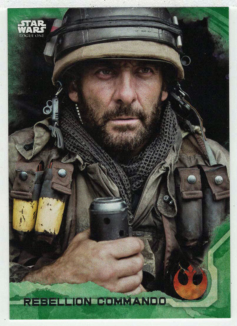 Rebellion Commando (Trading Card) - Star Wars - A Star Wars Story Series 1 : Rogue One GREEN - 2016 Topps # 75 - Mint