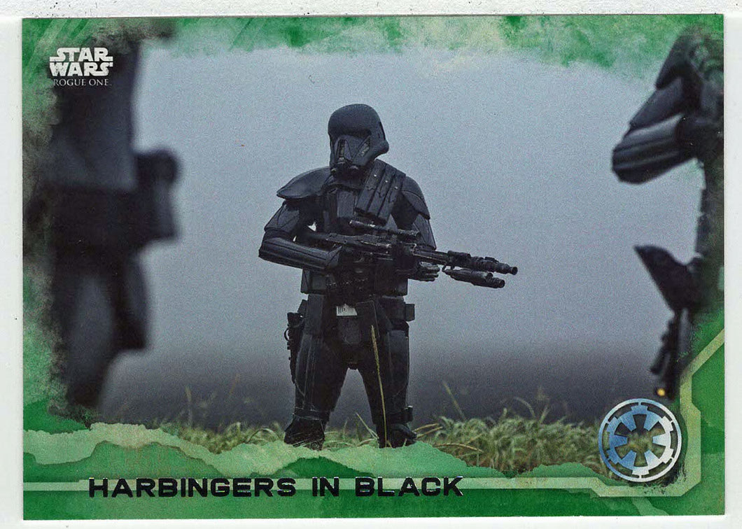 Harbingers in Black (Trading Card) - Star Wars - A Star Wars Story Series 1 : Rogue One GREEN - 2016 Topps # 78 - Mint