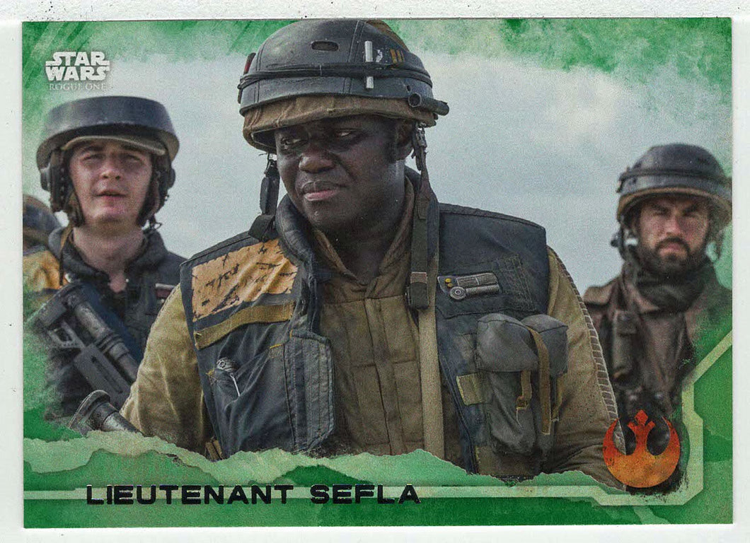 Lieutenant Sefla (Trading Card) - Star Wars - A Star Wars Story Series 1 : Rogue One GREEN - 2016 Topps # 86 - Mint