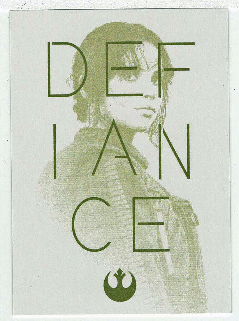 DEF IAN CE Jyn Erso - Gallery (Trading Card) - Star Wars - A Star Wars Story Series 1 : Rogue One - 2016 Topps # G3 - Mint