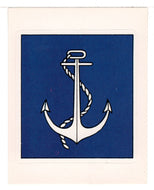 Anchor and Rope in White (Trading Card - Sticker) Figurine Super Stickers - 1979 Panini - Mint