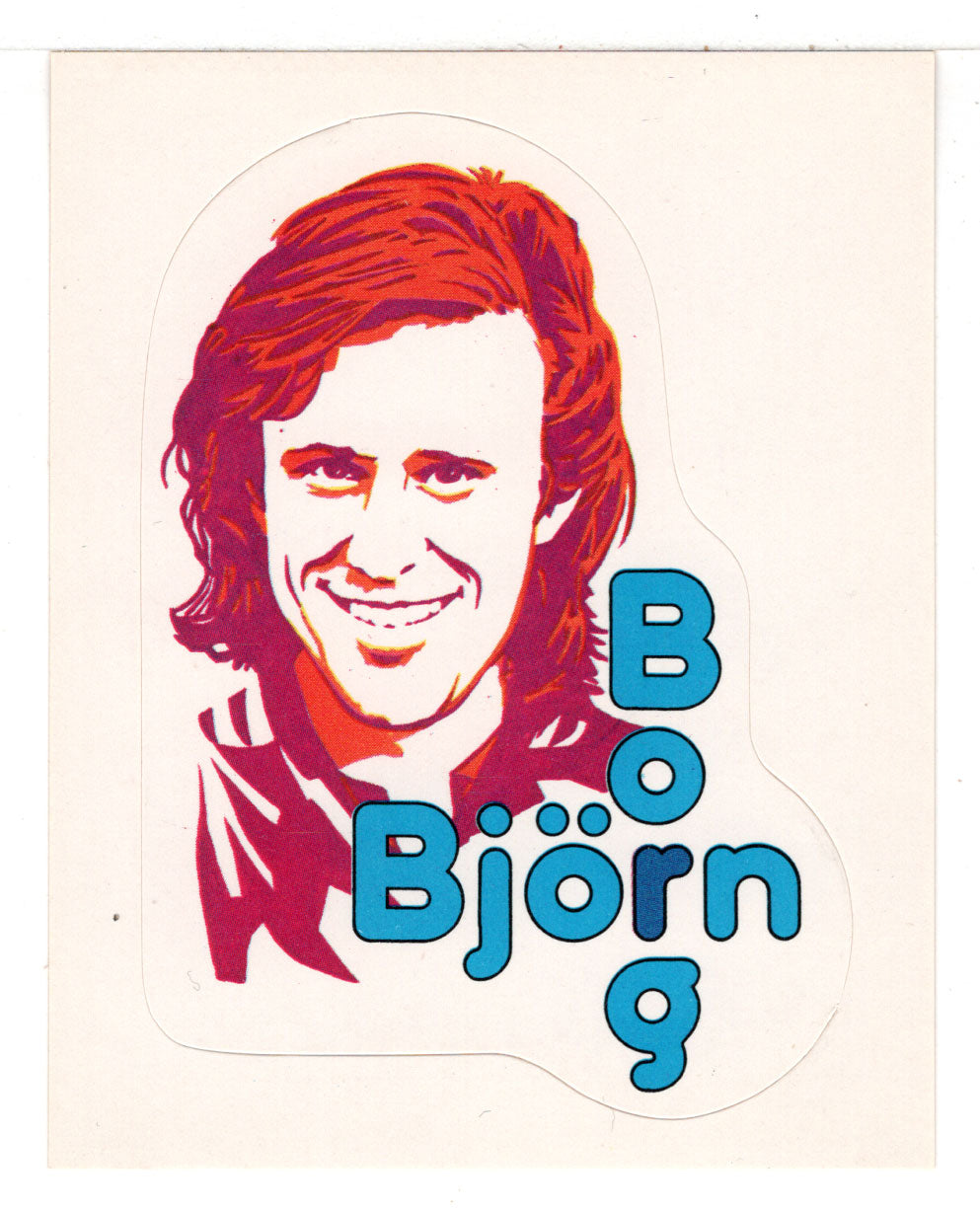 Celebrities - Bjorn Borg (Trading Card - Sticker) Figurine Super Stickers - 1979 Panini - Mint