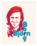 Celebrities - Bjorn Borg (Trading Card - Sticker) Figurine Super Stickers - 1979 Panini - Mint