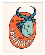 Zodiac Signs - Carpricorn (Trading Card - Sticker) Figurine Super Stickers - 1979 Panini - Mint