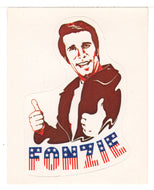 Celebrities - Fonzie (Trading Card - Sticker) Figurine Super Stickers - 1979 Panini - Mint