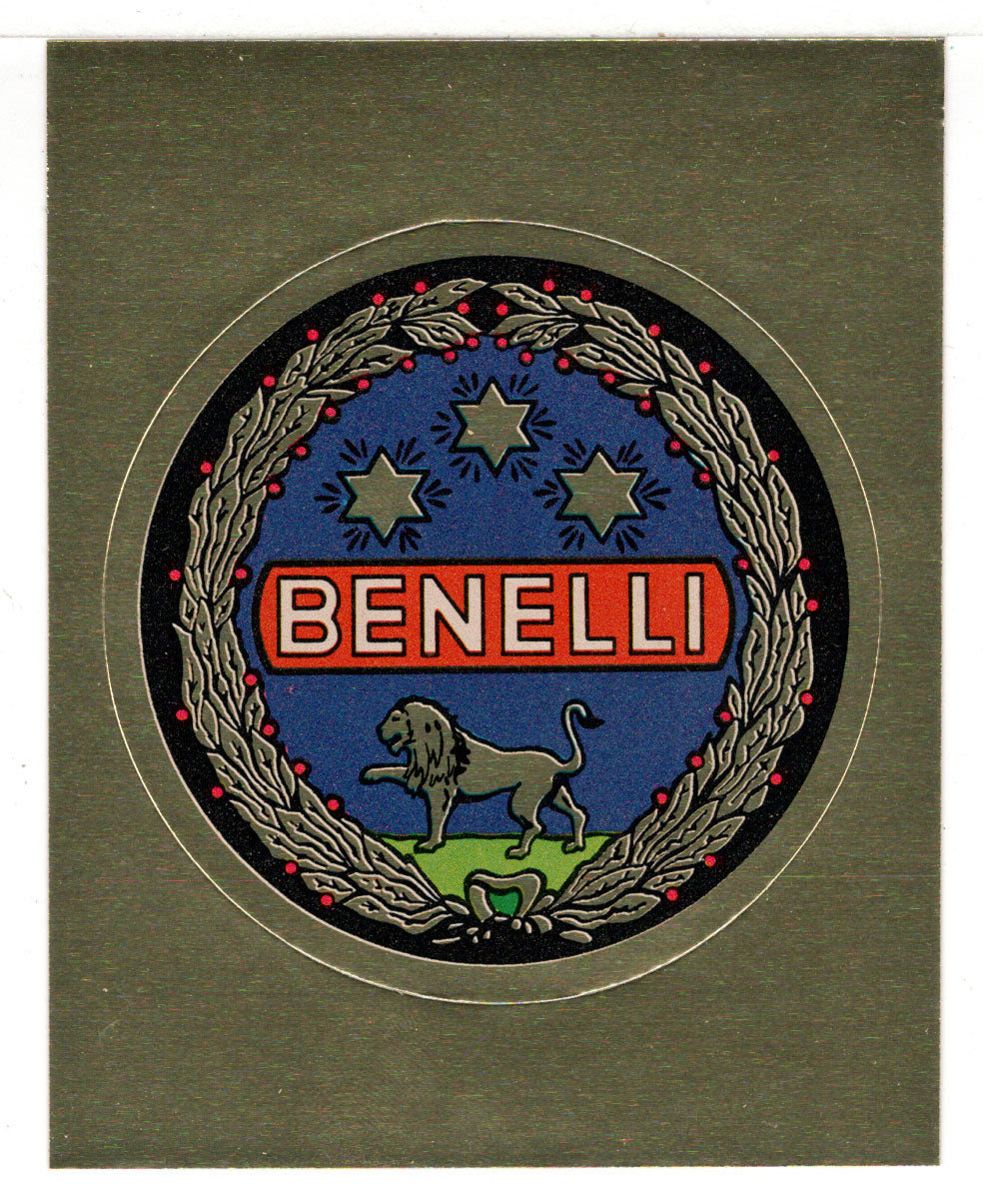 Automobile Manufacturers - Benelli - Gold (Trading Card - Sticker) Figurine Super Stickers - 1979 Panini - Mint