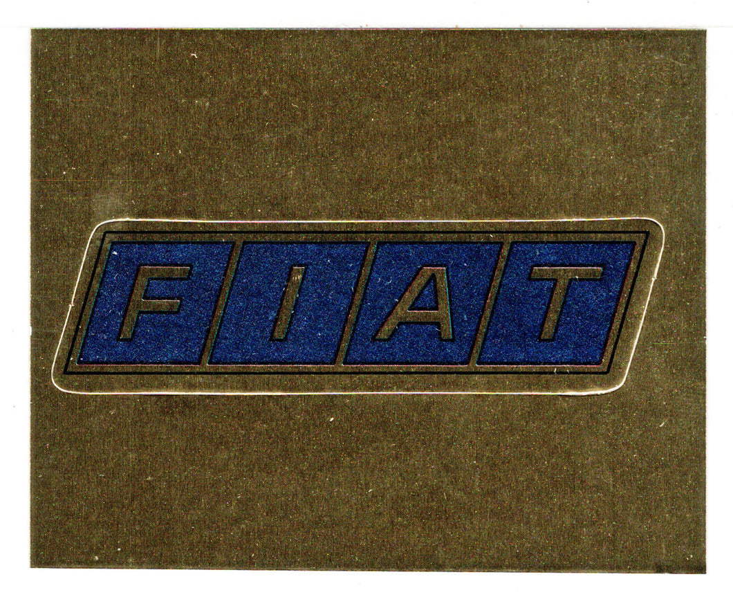 Automobile Manufacturers - Fiat - Gold (Trading Card - Sticker) Figurine Super Stickers - 1979 Panini - Mint