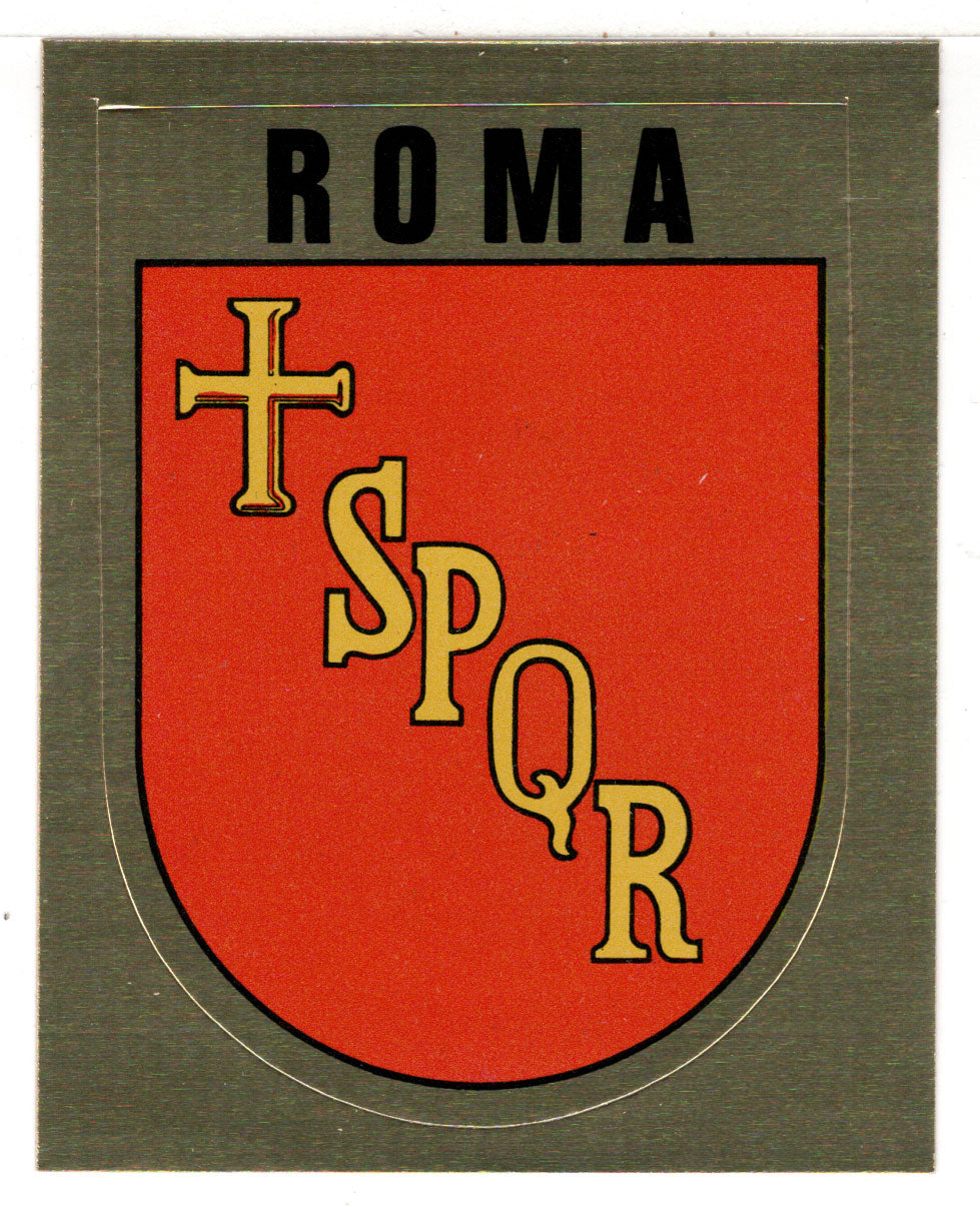 SPQR Senatus Populusque Romanus, Roma - Gold (Trading Card - Sticker) Figurine Super Stickers - 1979 Panini - Mint