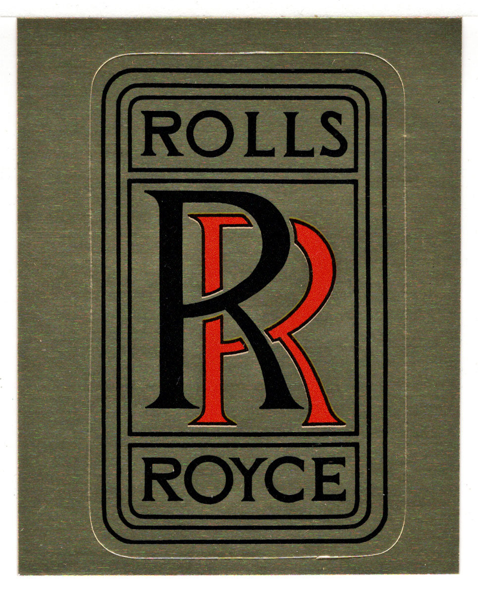 Automobile Manufacturers - Rolls Royce - Gold (Trading Card - Sticker) Figurine Super Stickers - 1979 Panini - Mint