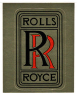 Automobile Manufacturers - Rolls Royce - Gold (Trading Card - Sticker) Figurine Super Stickers - 1979 Panini - Mint