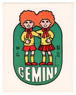 Zodiac Signs - Gemini (Trading Card - Sticker) Figurine Super Stickers - 1979 Panini - Mint