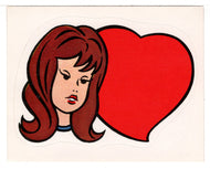 A Girl's Heart (Trading Card - Sticker) Figurine Super Stickers - 1979 Panini - Mint