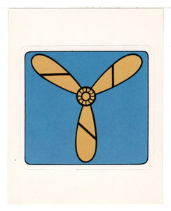 Propeller - 3 Blades (Trading Card - Sticker) Figurine Super Stickers - 1979 Panini - Mint
