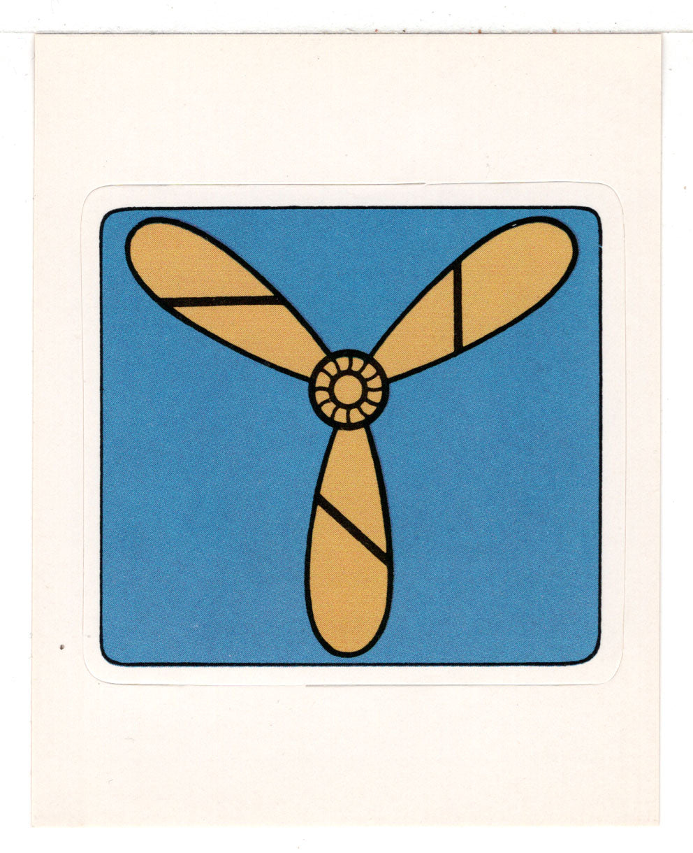 Propeller - 3 Blades (Trading Card - Sticker) Figurine Super Stickers - 1979 Panini - Mint