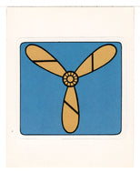 Propeller - 3 Blades (Trading Card - Sticker) Figurine Super Stickers - 1979 Panini - Mint