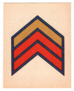 Sergeant Stripes in Colour (Trading Card - Sticker) Figurine Super Stickers - 1979 Panini - Mint