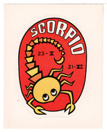 Zodiac Signs - Scorpio (Trading Card - Sticker) Figurine Super Stickers - 1979 Panini - Mint