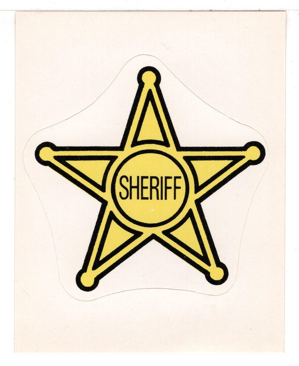 Sheriff Badge (Trading Card - Sticker) Figurine Super Stickers - 1979 Panini - Mint