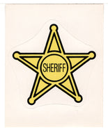 Sheriff Badge (Trading Card - Sticker) Figurine Super Stickers - 1979 Panini - Mint