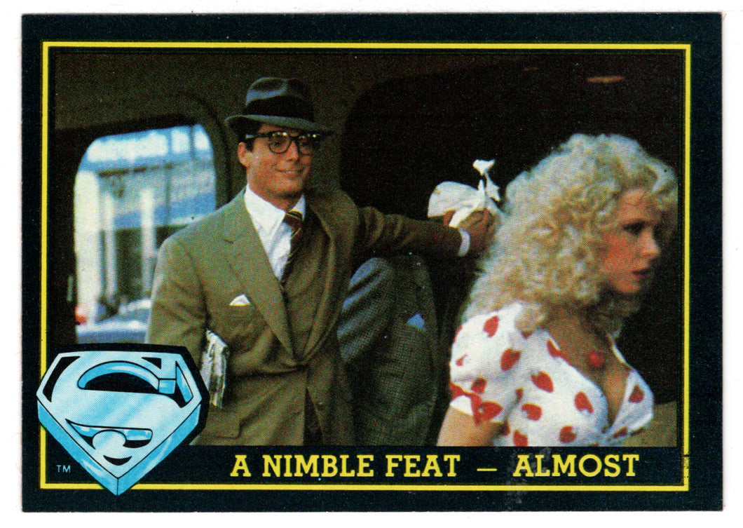 A Nimble Feat - Almost (Trading Card) - Superman III - 1983 Topps # 8 - Mint
