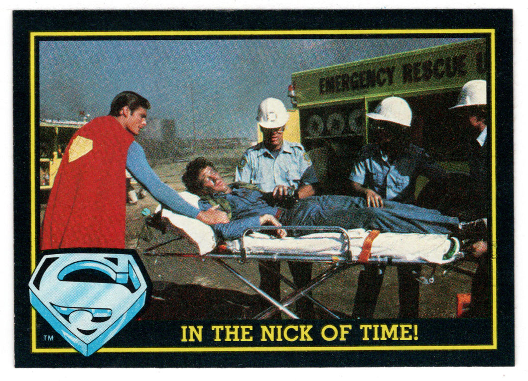 In The Nick of Time! (Trading Card) - Superman III - 1983 Topps # 24 - Mint