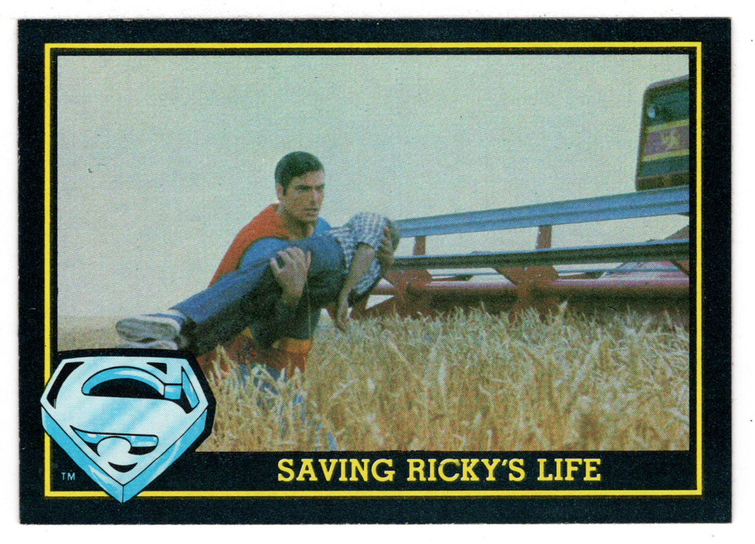 Saving Ricky's Life (Trading Card) - Superman III - 1983 Topps # 37 - Mint