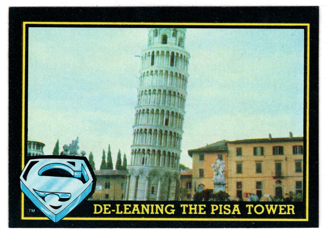 De-Leaning The Pisa Tower (Trading Card) - Superman III - 1983 Topps # 52 - Mint