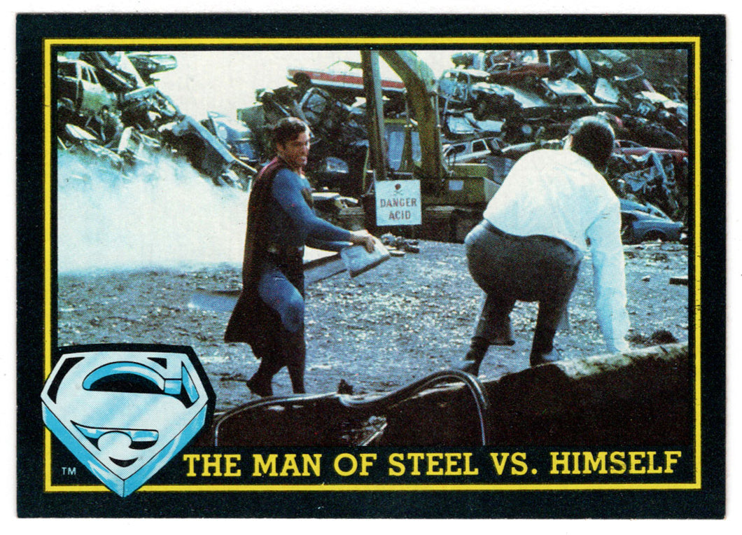 The Man of Steel vs. Himself (Trading Card) - Superman III - 1983 Topps # 61 - Mint