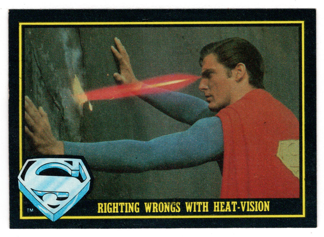 Righting Wrongs with Heat-Vision (Trading Card) - Superman III - 1983 Topps # 69 - Mint