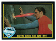 Righting Wrongs with Heat-Vision (Trading Card) - Superman III - 1983 Topps # 69 - Mint