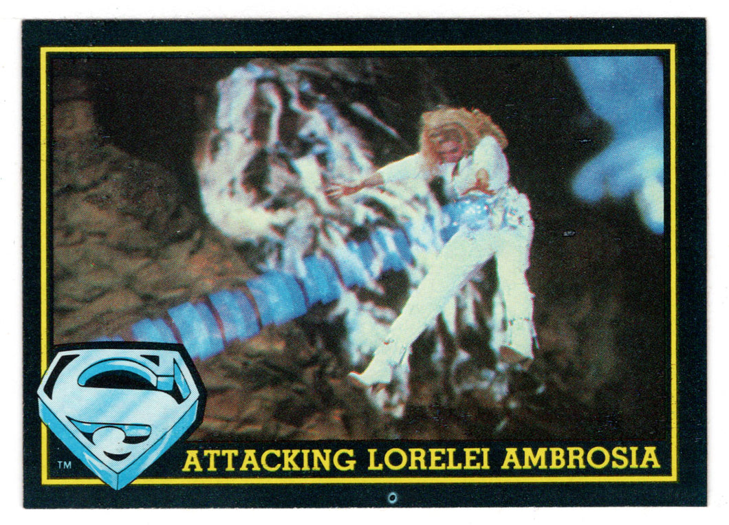Attacking Lorelei Ambrosia! (Trading Card) - Superman III - 1983 Topps # 85 - Mint