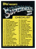 Checklist (Trading Card) - Superman III - 1983 Topps # 99 - Mint