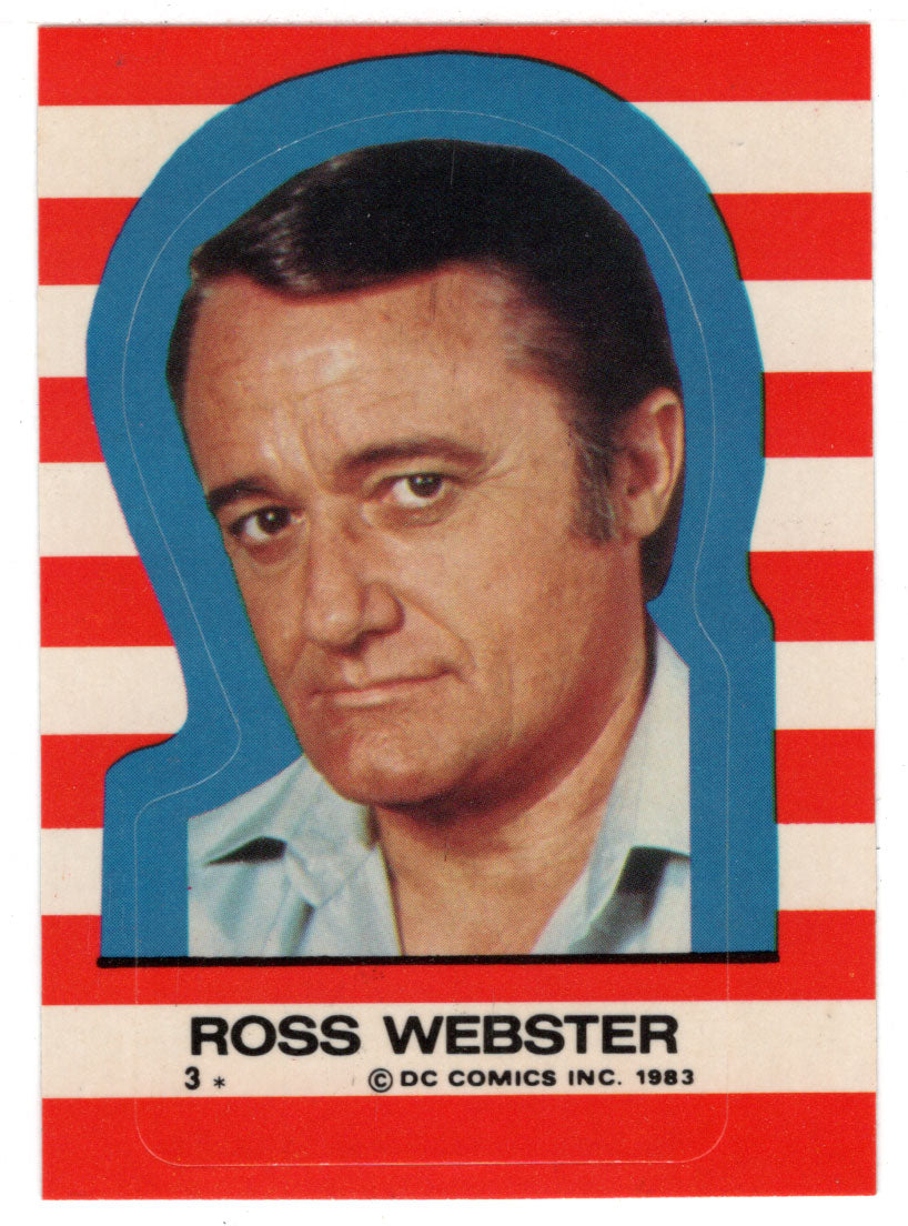 Ross Webster - Stickers (Trading Card) - Superman III - 1983 Topps # 3 - Mint