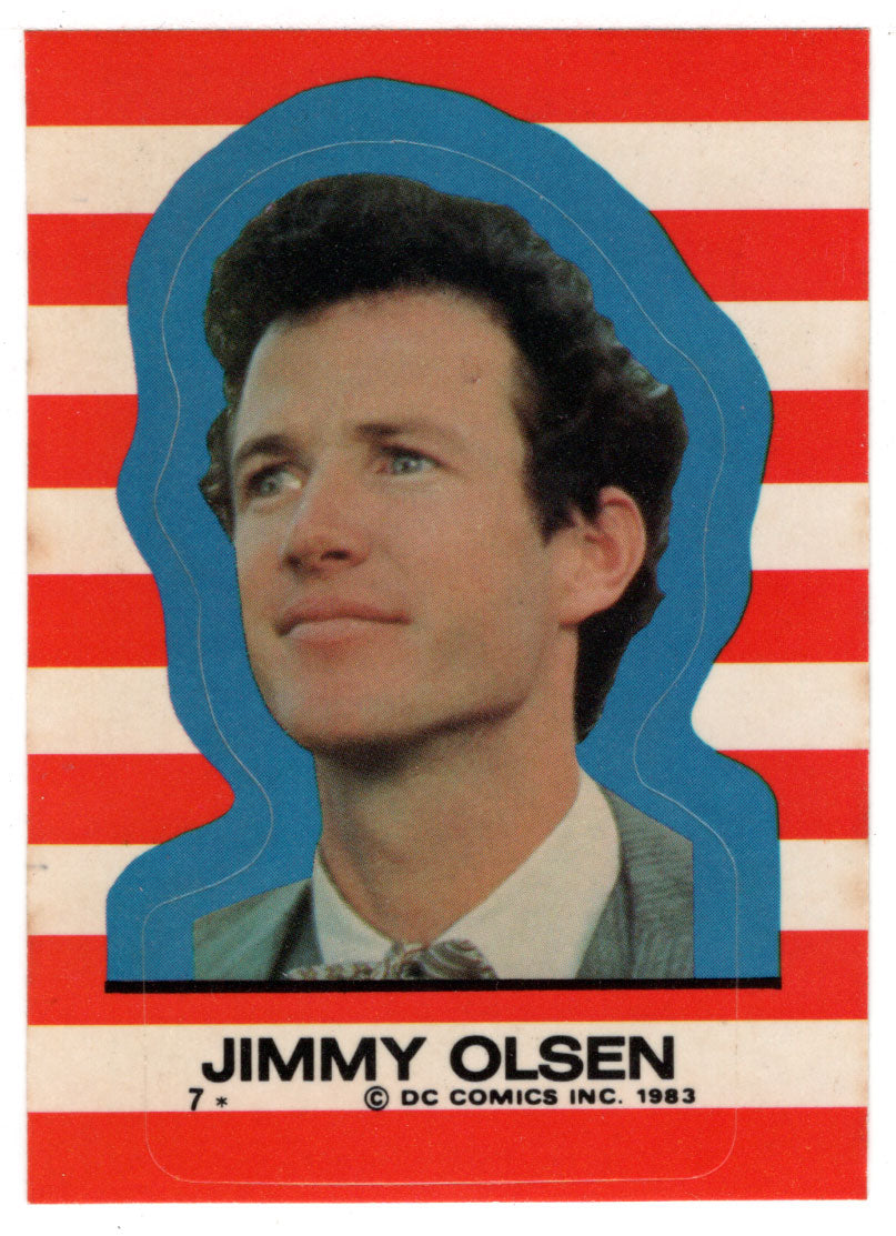 Jimmy Olsen - Stickers (Trading Card) - Superman III - 1983 Topps # 7 - Mint