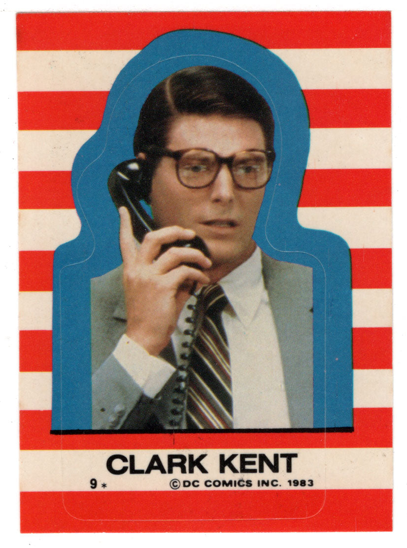 Clark Kent - Stickers (Trading Card) - Superman III - 1983 Topps # 9 - Mint