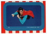 Superman Flying - Stickers (Trading Card) - Superman III - 1983 Topps # 12 - Mint