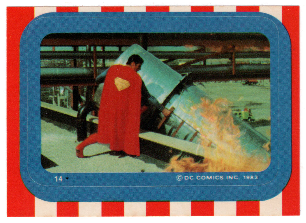 The Resourceful Superman - Stickers (Trading Card) - Superman III - 1983 Topps # 14 - Mint
