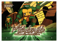 Michelangelo Character Overview - GOLD EDITION (Trading Card) Teenage Mutant Ninja Turtles - 2003 Fleer # 37 - Mint