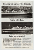 Cunard Cruise Line Vintage Ad - (Heading for Europe) # 1005 - 1960's