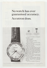 Load image into Gallery viewer, Accutron Watches - (Guaranteed Accuracy) Vintage Ad - # 1017
