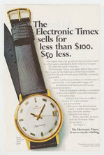 Load image into Gallery viewer, Timex Watches - Vintage Ad (The Electronic Timex never Needs Winding) - # 1036
