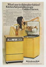 Load image into Gallery viewer, Kitchen Aid Dishwashers - Vintage Ad - (The Golden Harvest) # 1040 - 1960's
