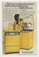 Kitchen Aid Dishwashers - Vintage Ad - (The Golden Harvest) # 1040 - 1960's