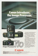 Canon Camera's - Vintage Ad - (Image Processor T70) # 1041 - 1980's